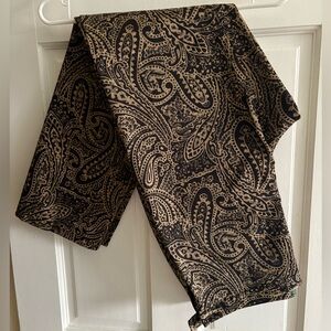Ralph Lauren Black and Tan Paisley Straight Leg Pants